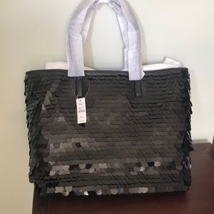 NWT Black Talbots tote with paillette sequins